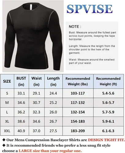 Vista 7 de Men's Compression Shirts Long Sleeve, Active Workout Running T-Shirt Top Cool Dry Lightweight Sports Base-Layer 3 Pack