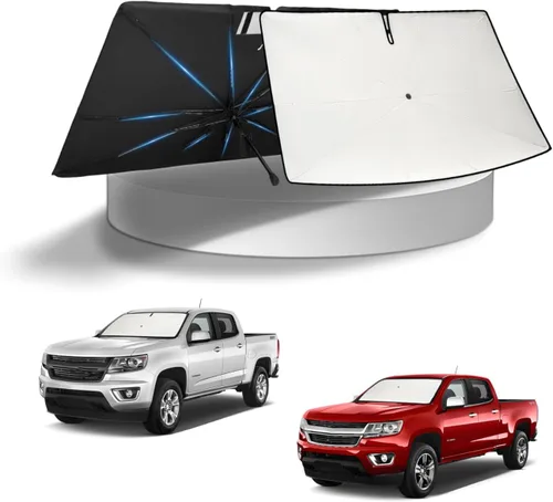 Vista 216 de KUST - Parasol plegable para parabrisas para BMW X1 E84, accesorios 2011 2012 2013 2014 2015, protector de visera de sol ajustable que bloquea