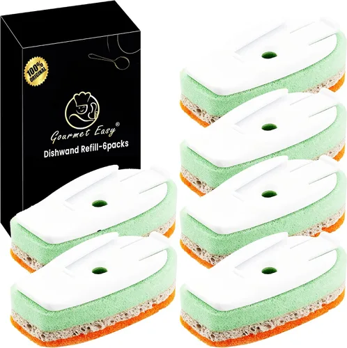 Vista 7 de Gourmet Easy Dishwand Sponge Refills for Soap Dispenser, Non-Scratch, 3Pack 3-pack Refills