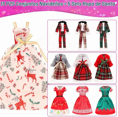 Vista 3 de 33 piezas de moda para muñecas de invierno y accesorios para muñecas
