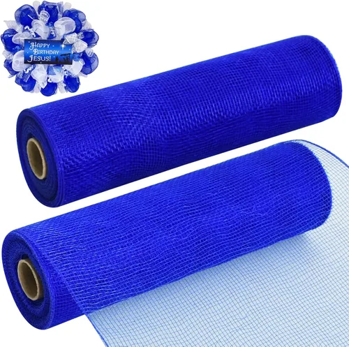 Vista 16 de TONIFUL 2 rollos de cinta de malla decorativa negra de 10 pulgadas, malla de tela para suministros de corona de malla, corona de puerta delantera