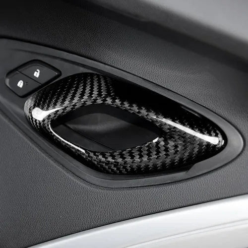 Vista 4 de AIRSPEED Paneles de Puerta de Automóvil de Fibra de Carbono Real Cubierta Moldura Interior para Chevrolet Camaro 2016 2017 2018 2019 2020 2021 2022