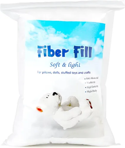 Vista 7 de Jmuiiu Relleno de poliéster de 1.8 onzas, Relleno de fibra de poliéster premium, Fibra de poliéster reciclada, Relleno para animales de peluche