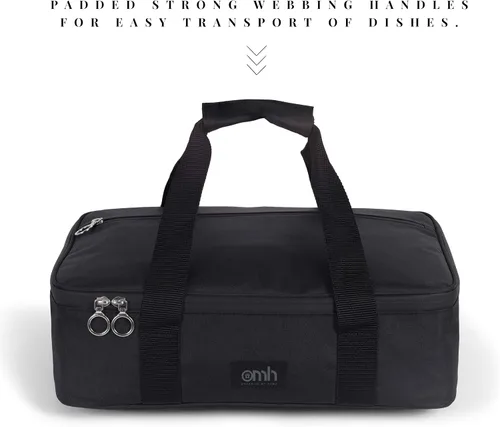 Vista 4 de Estuche de transporte aislado para almacenamiento de alimentos fríos o calientes, perfecto para comidas comidas, fiestas, picnics y comidas al aire
