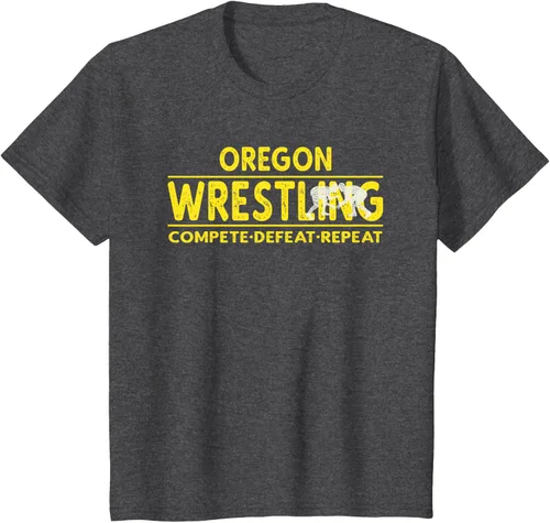 Vista 39 de Oregon Wrestling - Camiseta para competir, derrota, repetir