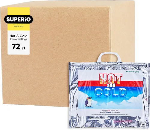Vista 40 de Superio Bolsas Aisladas Calientes y Frías para Entrega de Alimentos, Bolsas de Compras de Comestibles, Almacenamiento de Alimentos para Comida