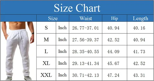 Vista 3 de Pantalones largos casuales de lino para hombre pantalones casuales sueltos ligeros pantalones casuales de verano yoga y playa