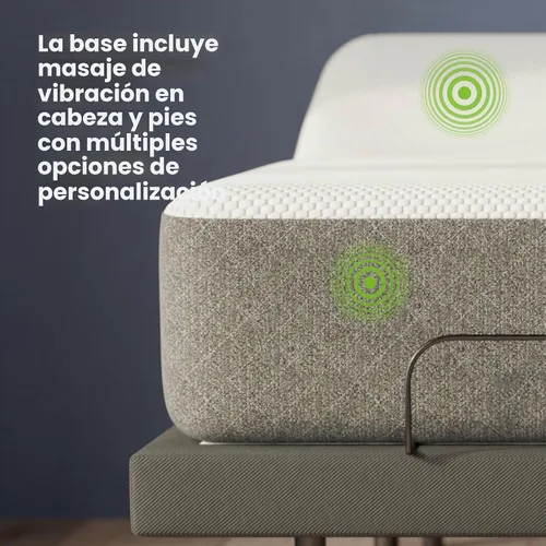 Vista 7 de Cama ajustable GhostBed Queen con colchón de espuma viscoelástica de 11