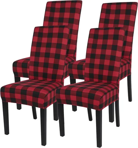 Vista 20 de SearchI Juego de 2 fundas elásticas para sillas Parsons de comedor, fundas elásticas con estampado de elastano, extraíbles, lavables, fundas Flor