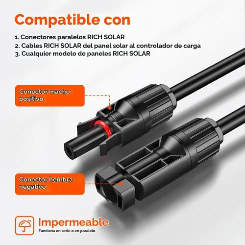 Vista 6 de RICH SOLAR Panel solar monocristalino de celda 9BB de 100 vatios, 12 voltios, batería de carga de módulo solar de alta eficiencia para caravana