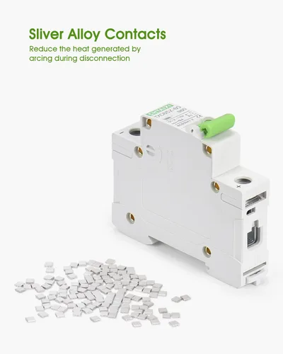 Vista 6 de Interruptor de circuito en miniatura DC de 12V-110V, protector de interruptor de batería de 6 amperios y 1 polo para sistema solar PV y RV, disparo