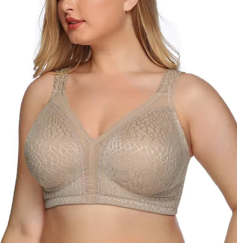 Vista 4 de DotVol Brasier reductor de figura completa para mujer, cómodo, pechos grandes, sin varillas, sin relleno, talla grande