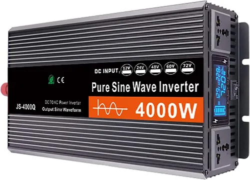 Vista 10 de Inversor de onda sinusoidal pura de 12 V a 220 V, 3000 W-6000 W, convertidor de potencia máxima de CC a CA con pantalla LCD, para automóvil, barco