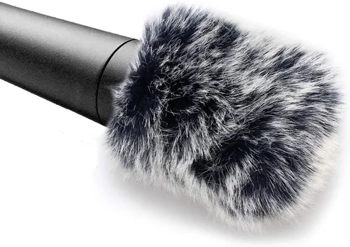 Vista 4 de YOUSHARES SM57 - Cubierta de espuma con filtro pop, parabrisas de micrófono con pantalla de viento peluda, compatible con micrófono Shure SM-57
