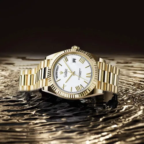 Vista 2 de CADISEN Reloj mecánico automático para hombre, relojes casuales para hombre, zafiro impermeable