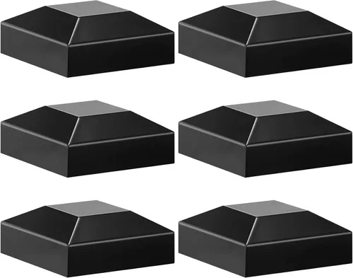 Vista 11 de Dunzy Tapas de aluminio para postes de valla de 2 x 2 pulgadas, tapas negras para buzón, cubierta de poste de ajuste a presión para buzón de metal