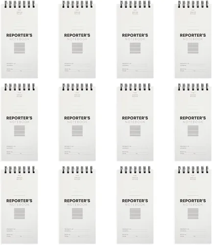 Vista 6 de Juvale Reporters - Cuaderno encuadernado en la parte superior y bloc de notas de campo para periodismo y notas de campo, encuadernación en espiral