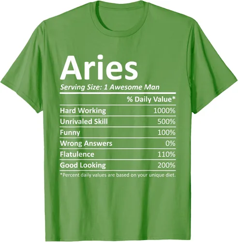 Vista 13 de ARIES Nutrition - Camiseta divertida de regalo con nombre personalizado para cumpleaños, Negro, S