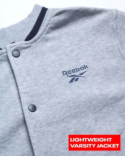 Vista 3 de Reebok Conjunto de pantalones para niño 2 piezas de chaqueta Varsity de forro polar y pantalones deportivos Sudadera y pantalones para niños