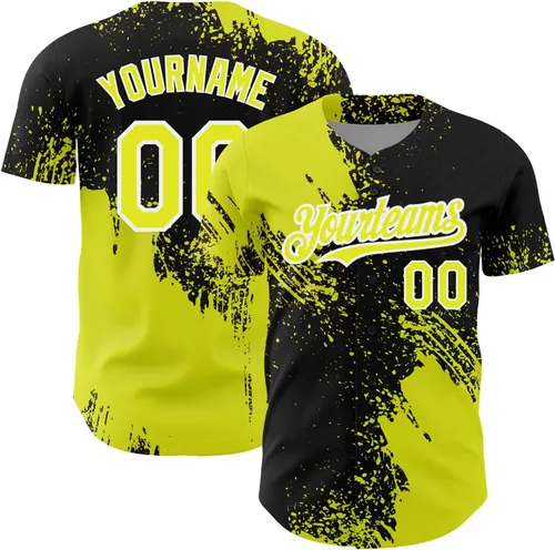 Vista 33 de Camiseta de béisbol personalizada con patrón de cepillo de béisbol, camisas de béisbol personalizadas, uniforme deportivo, número de nombre cosido