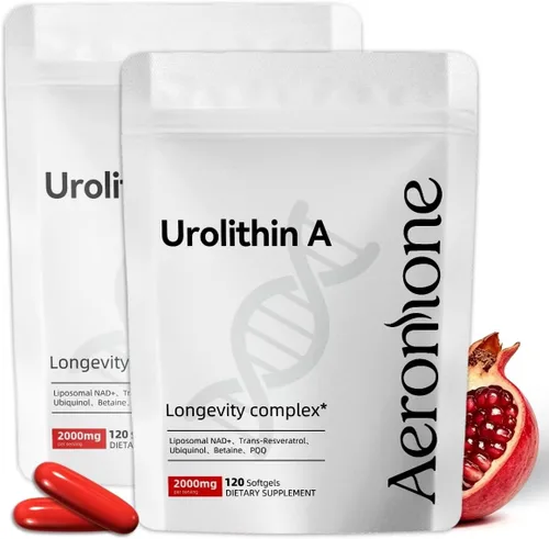 Vista 8 de Urolithin A Supplement, 2000mg 6 in 1 Vital Longevity Blend - 120 Softgels