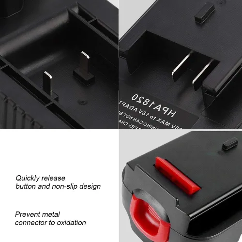 Vista 4 de TOPINCN Adaptador de batería 18V NiCad y NiMh Herramientas de Batería, Compatible con Batería de Litio de 20V, Plug and Play