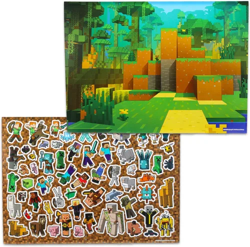 Vista 4 de Minecraft Stickers Giant Activity Pad for Kids - 1000+ Sticker Book 11"x14
