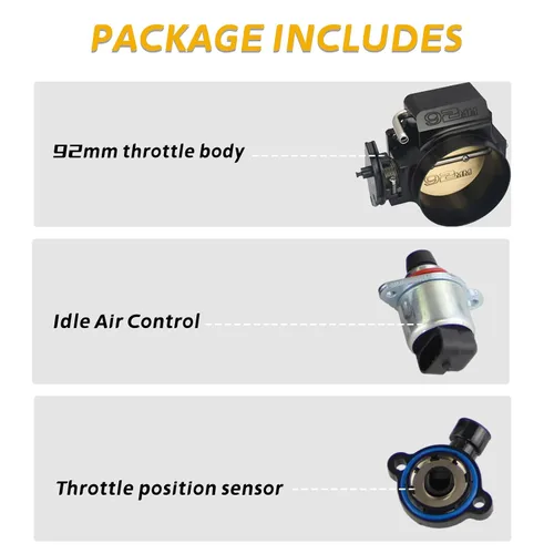 Vista 6 de Cuerpo del acelerador de 92 mm para LS1 LS2 LS3 LS6 LS7 LSX Colector de admisión con sensores de posición del acelerador TPS y control de aire