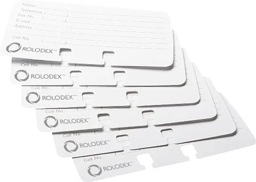 Vista 3 de Rolodex Corporation Products - Recargas de tarjetas, para archivos de tarjetas pequeñas, 2-1/4"x4", 100 tarjetas, blanco - Se vende como 1 PK - Las