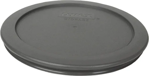 Vista 5 de Pyrex 7201-PC 4-Cup Puddle Grey Tapa de almacenamiento de alimentos - Hecho en Estados Unidos Plástico sin BPA, forma redonda, cubierta