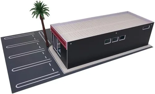 Vista 2 de Outland Models - Escenario para autos a escala - Concesionaria/Sala de exhibición de autos, escala 1:64