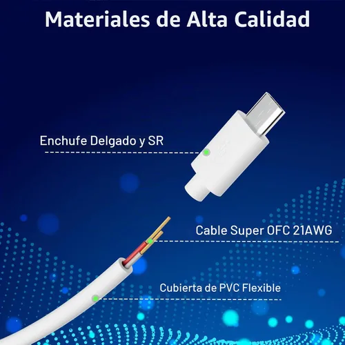 Vista 2 de Paquete de 2 cables de alimentación de extensión USB a micro USB de 20 pies, cable de carga largo, 21 AWG OFC, cobre sin oxígeno, compatible