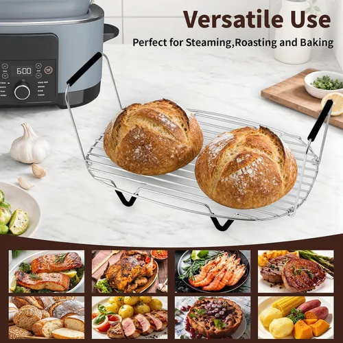 Vista 7 de Rejilla para asar y vaporera para Ninja Foodi Possible Cooker Pro 8.5Qt