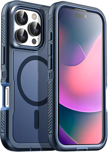 Vista 17 de AICase Funda para iPhone 13 Pro Max [compatible con Magsafe], protección magnética resistente contra caídas, cuerpo completo, a prueba de golpes, a