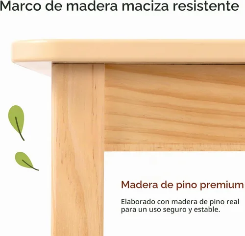 Vista 7 de Mesa y sillas para niños, fácil de limpiar, mesa para niños