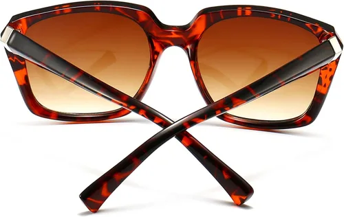Vista 3 de Pubemy 15F916 - Modernas gafas de sol hipster modernas para mujer marco de gran tamaño elegante con protección UV 400