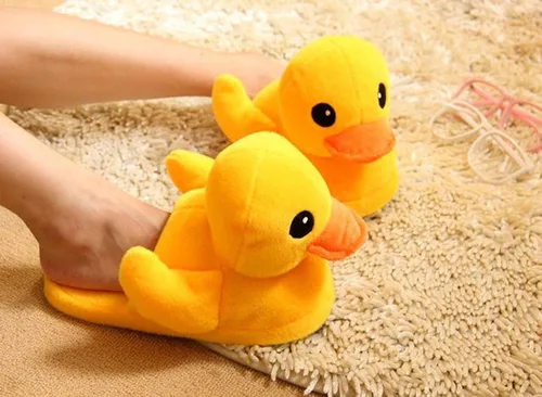 Vista 2 de Zapatillas de peluche lindas para mujeres, cómodas zapatillas de pato, zapatillas de panda, zapatillas de alpaca, zapatillas de hámster, zapatos