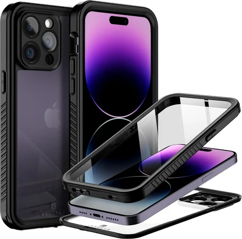 Vista 12 de BEASTEK Funda impermeable para iPhone 14 Pro, funda subacuática a prueba de golpes, a prueba de polvo, serie FSN con protector de pantalla integrado
