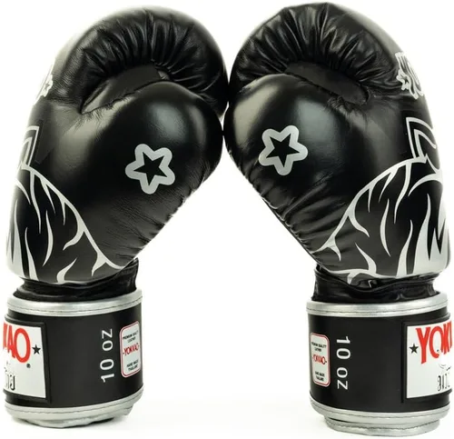 Vista 6 de YOKKAO Guantes de boxeo Muay Thai transpirables de diseño Guantes de entrenamiento y combate de cuero premium para hombres y mujeres Guantes