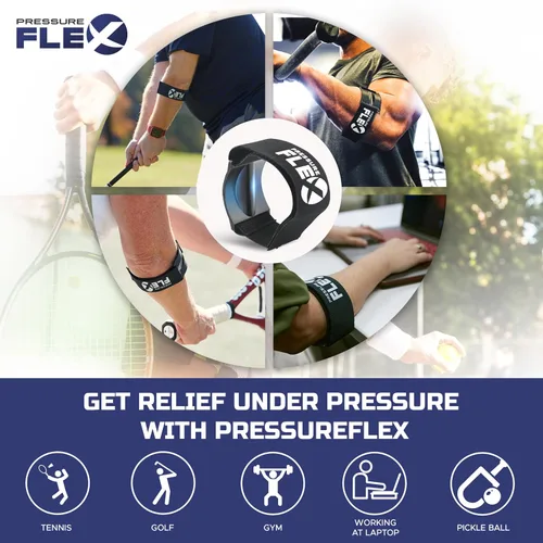 Vista 4 de Codera de tenis para mujer – Codera de golfistas para mujer, banda de compresión de antebrazo para alivio de tendinitis, correa ajustable con barra