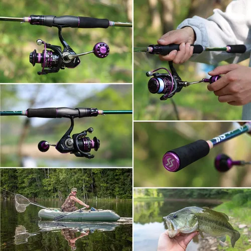 Vista 8 de [Usado] Sougayilang Combo de caña de pescar y carrete, caña de pescar mediana con carrete de cebo combo, combo de pesca de 2 piezas