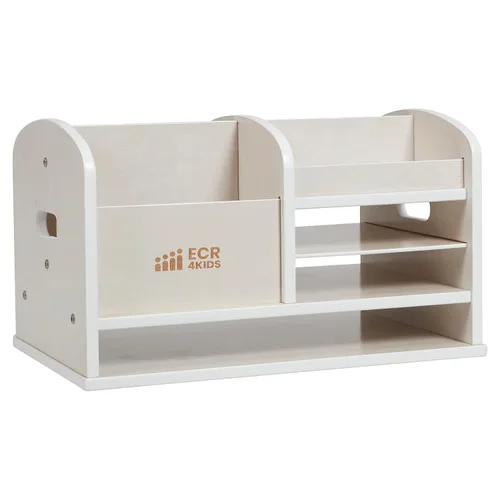 Vista 13 de ECR4Kids Centro de almacenamiento de suministros de mesa, organizador para profesores, lavado gris Gris (Grey Wash)