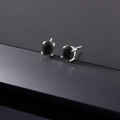 Vista 238 de Gem Stone King Aretes de oro de 14 quilates con piedra natal ovalada de 0.315 x 0.236 in Aretes de oro para mujer