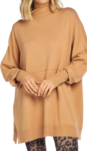 Vista 6 de Mud Pie Rivers - Suéter de gran tamaño con cuello alto falso para mujer