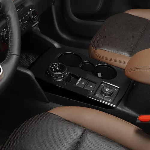 Vista 7 de Linskip Panel de Decoración de Cambio de Marchas Compatible con Ford Bronco Sport 2021 2022 2023 2024 2025, Cubierta Decorativa del Portavasos