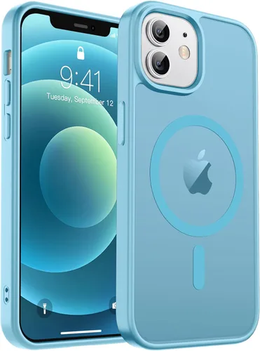 Vista 68 de zapica Funda magnética para iPhone Air, con protector de pantalla de vidrio templado, compatible con MagSafe, translúcida mate, a prueba de golpes