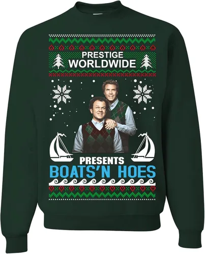Vista 14 de wild custom apparel Suéter feo de Navidad a la moda más reciente de la colección 3 sudadera de cuello redondo Negro