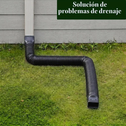 Vista 4 de Ogutter Extensiones de bajante de canalón de lluvia, extensor de bajante para drenaje de agua de lluvia flexible, tubo de extensión de drenaje