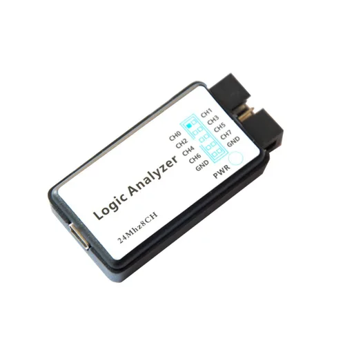 Vista 2 de HiLetgo USB Logic Analyzer Device with EMI Ferrite Ring USB Cable 24MHz 8CH 24MHz 8 Channel UART IIC SPI Debug