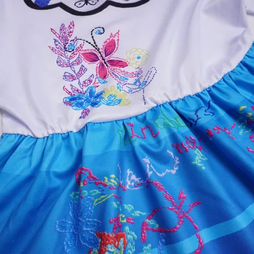 Vista 4 de AOVCLKID Disfraz de princesa para niñas disfraz de cosplay Halloween disfraces de paty con monedero
